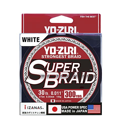 Yo-Zuri YZ-SB-30LB-WH-300YD: Super Braid White 30Lb 300Yd, White