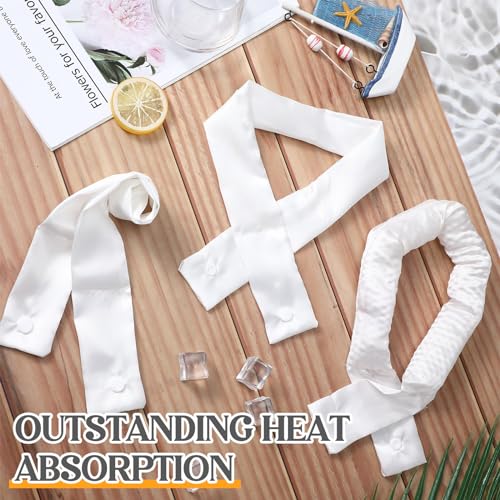 Image of Cozypower 6 Pcs Cooling Neck Wraps with Button Cooling Bandana Neck Cooler Scarf for Hot Weather Ice Neck Wrap Summer Outdoor