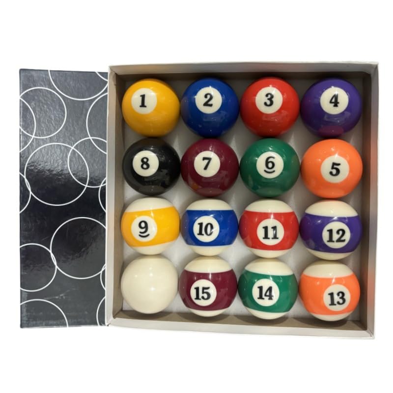 Sinsilvie Pool Balls Set Pool Table Ball RED & YELLOW 2 UK Competition Set 2 2-1/16 2-1/4Multi-size Pool Billiards Set (Various 2 (50.8mm))