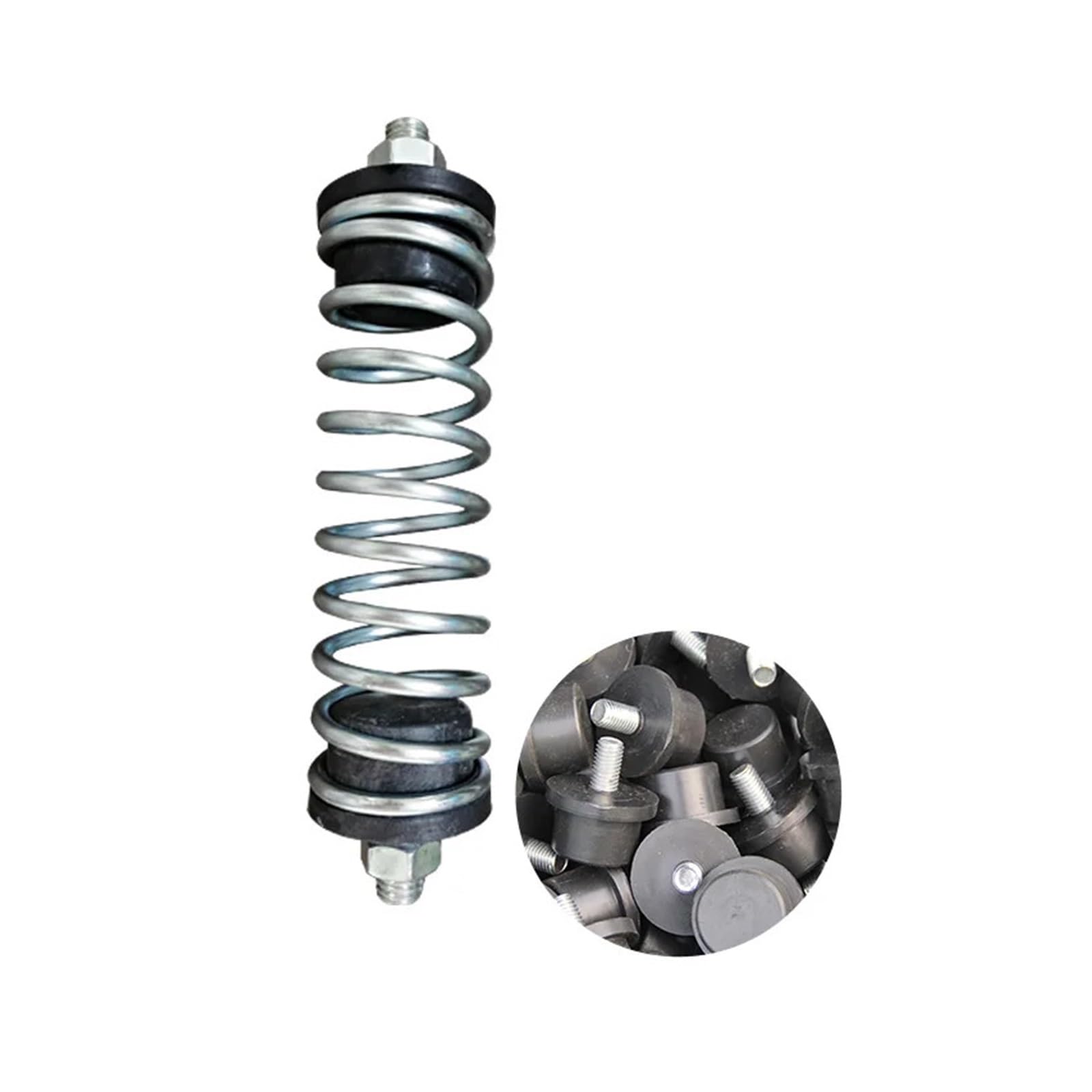 Muelles de compresión amortiguadores del soporte de goma de la máquina del tamiz vibratorio del perno M10 M12(6x36x145)
