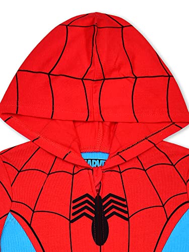 Marvel Hulk, Captain America, Iron Man or Spider-Man Boys Zip Up Hooded Coverall for Infant and Toddler3