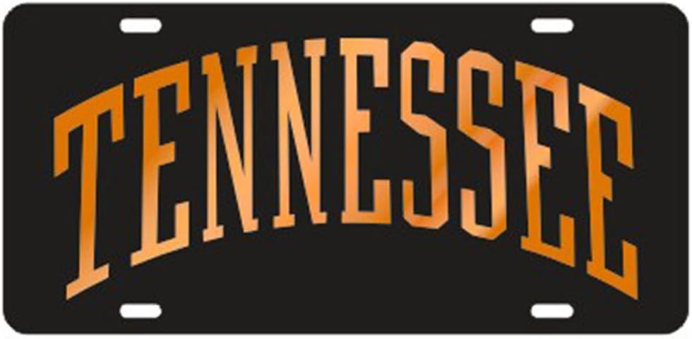 Craftique Tennessee Volunteers Black w/Orange Arched Tennessee Laser Cut License Plate