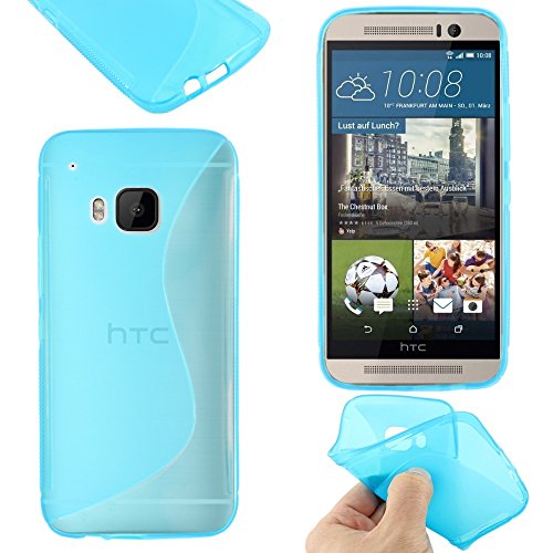 ebestStar - Coque Compatible avec HTC One M9, One Hima Etui Housse Silicone Gel TPU Souple Motif S-Line, Bleu [Appareil: 144.6 x 69.7 x 9.6mm, 5.0'']