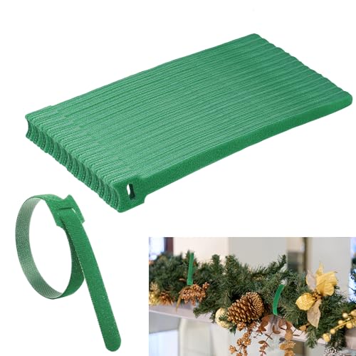 80 PCS 11.8 Inch Reusable Cable Ties, Multi-Purpose Wire Ties Adjustable Cord Straps for Cable Management Wire Green