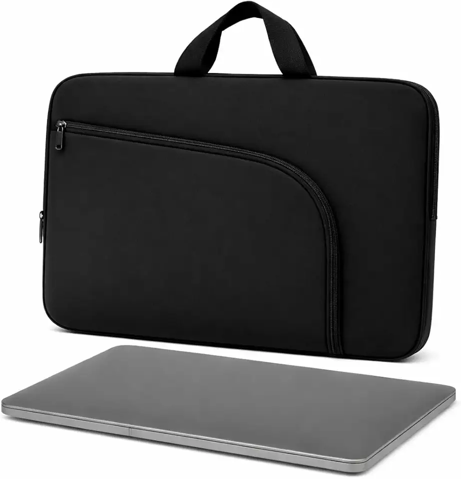 Capa para Notebook 15.6 Polegadas, Resistente à Água, Leve (150g), com Alça e Bolso Frontal, Case Protetora Slim para Trabalho, Faculdade e Viagem, Alça Reforçada, Neoprene - Qualidade Premium