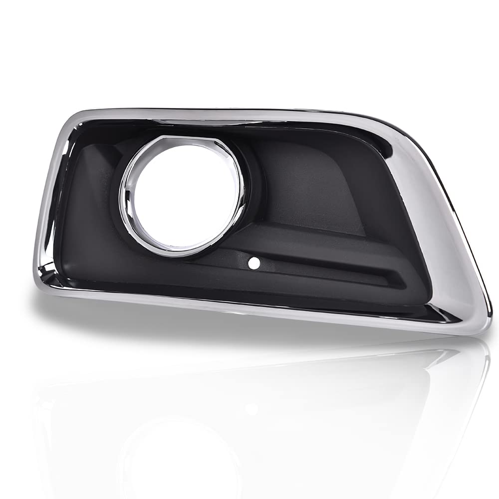 PIT66 Fog Lights Frame Trim Assembly Compatible with Chevy Malibu Eco 2013-2014/ Malibu 2013-2015/ Malibu Limited 2016, Left & Right Side Black 1 Pair