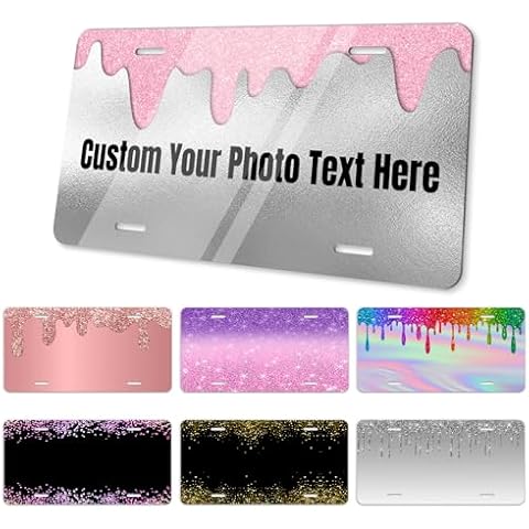 Custom License Plate Personalized Design Your Own License Plate for Front of Car Customized License Plate Customizable Personalized Car Tag Cover