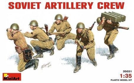 Miniart Kit d'équipage d'artillerie soviétique 1:35 collection modélisme char 35031
