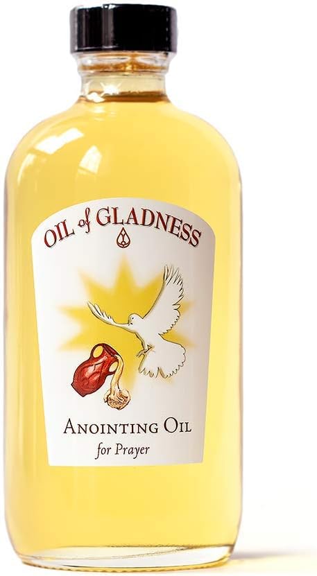 Oil of Gladness Rose of Sharon Anointing Oil - Oil for Daily Prayer, Ceremonies and Blessings 8 oz Bottle