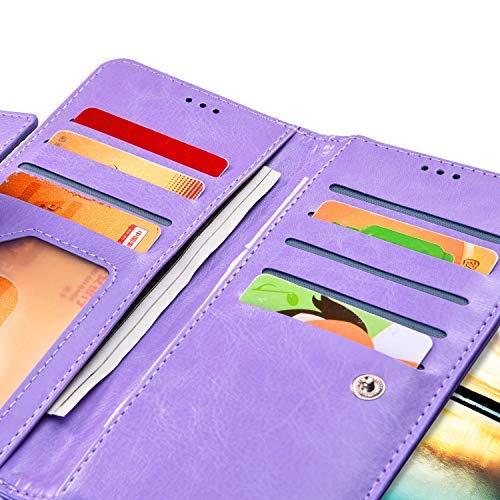 CTIUYA Cover Flip Case in Pelle per Samsung Galaxy A20E, Portafoglio con Porta Carte Magnetica, Antiurto Protettiva Completa a Libro, Marrone