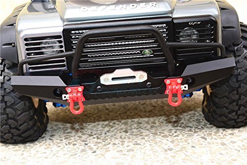 Aluminium Front Bumper With Led Lights For 1:10 Crawlers (A) - 30Pc Set Black