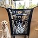 3-Layer Car Mesh Organizer, Seat Back Net Bag, Barrier of Backseat Pet Kids, Cargo Tissue Purse Holder, Driver Storage Netting Pouch（Upgrade Stretch Length）