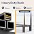 VIVOHOME Upgraded Heavy Duty 4 ft 1/4 Cord Firewood Rack Outdoor with Cover Combo Set, Thick Steel Log Holder Up to 2645 lb, Fire Wood Pile Storage Stand Organizer Black