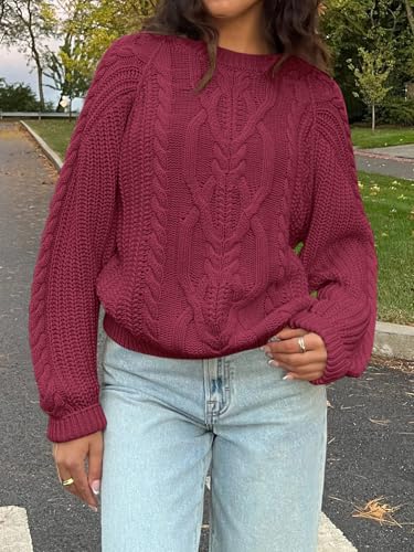 Image of Cicy Bell Womens Oversized Cable Knit Sweaters Fall Chunky Pullover