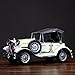 GZZ Modello Di Auto D'Epoca in Ferro Antico Retrò Europeo, Decorazioni per la Casa Retrò Ornamenti Regali Di Personalità Creativa,Bianca,Taglia unica