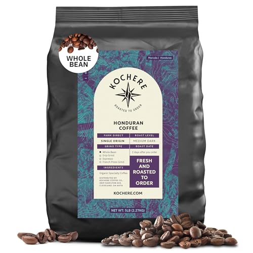 Organic Honduran Arabica Coffee 5LB Whole Beans