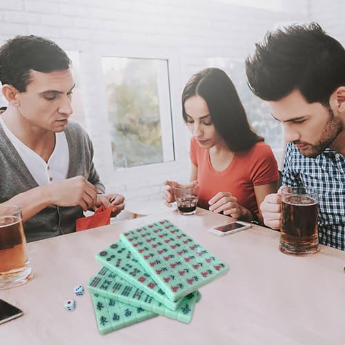 Mini Mahjong Set de Viaje, Juego de Fichas Compacto y Ligero miniatura 7