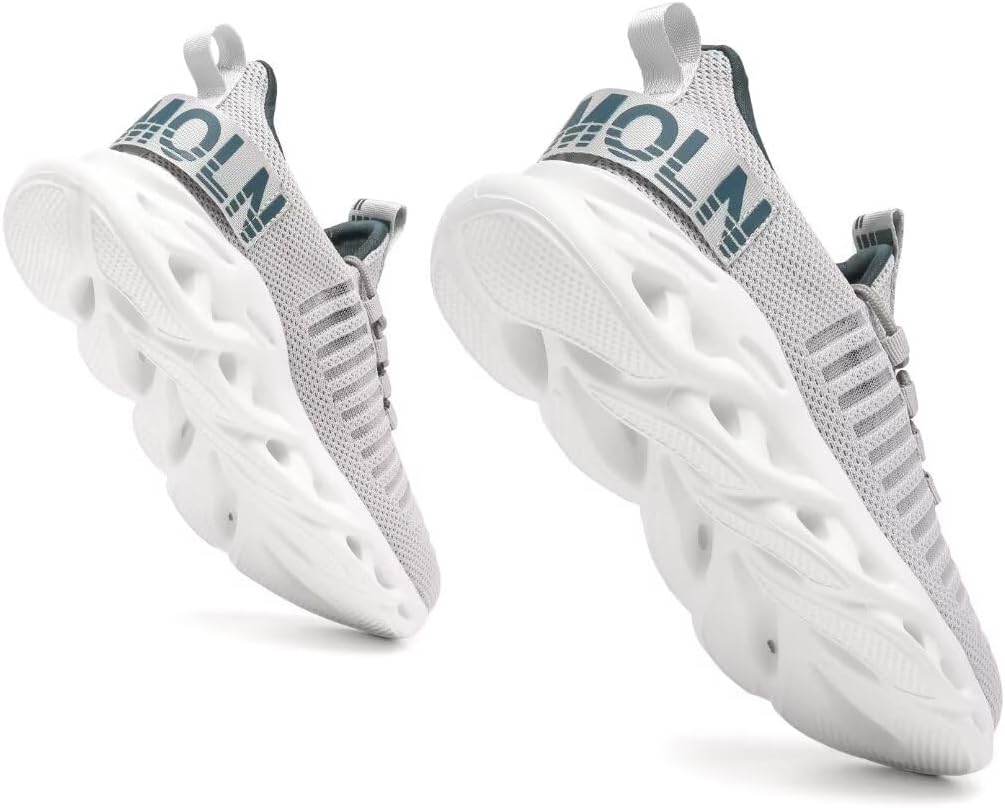 Jakcuz Women's Lace Up Walking Shoes Breathable Ultra Lightweight Sport Casual Ladies Girls Fashion Platform Sneakers