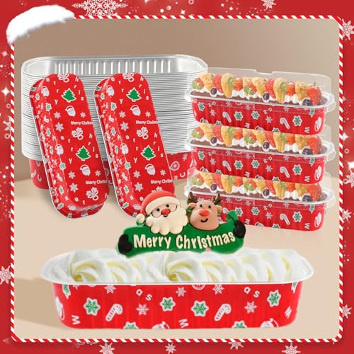 100Pack mini loaf pans with lids and spoons, 6.8oz aluminum tins