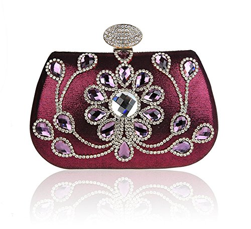 Sac de soirée strass fleur pour mariage et banquets élégants
