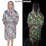 A2Z 4 Kids Girls Fleece Luxury Sherpa Hooded Dressing Gown Unicorns Print - Robe 132 Unicorn Rainbow._11-12 - Image 5