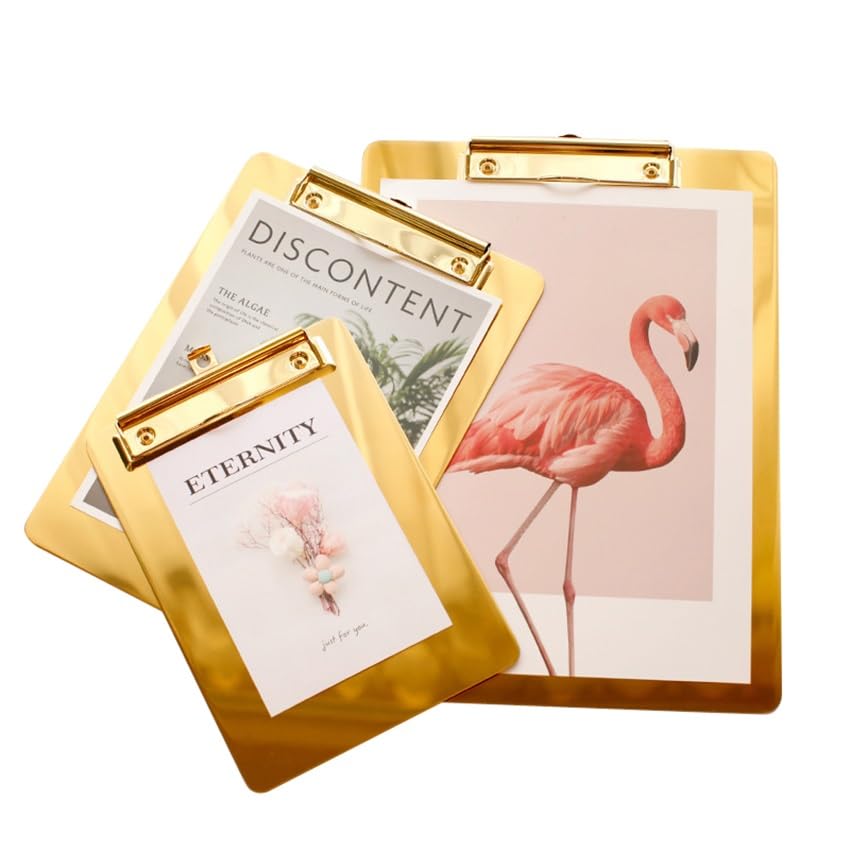 Portablocco Metallo File Board Clip Scrittura Pad Menu Multiuso Cartella Tappetini Stuoie di Office Clip Clips Clips Scheda for la Scrittura (1pc) (Color : Small)