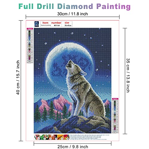 AIRDEA Diamond Painting Lupo Kit Completo per