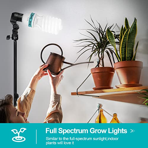 Image of EMART Full Spectrum Light Bulb, 105W Spiral CFL 5500k Daylight for Softbox Lighting Kit, Replacement Lamp for Photography Photo Video Studio, Household Use, Portrait Shooting -4PACK