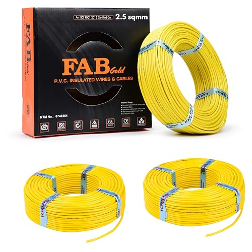Image of KRIPA 2.5 MM 90 MTR FR PVC Insulated Copper wire Cable Pack OF-3