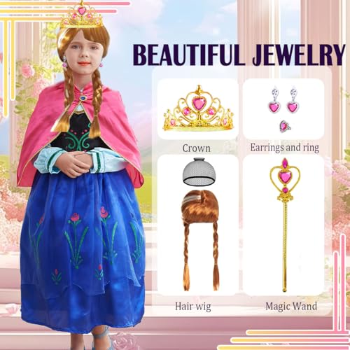 Itvti Princess Anna Costume For Girls Halloween Carnival Fancy Dress For Cosplay thumb #1