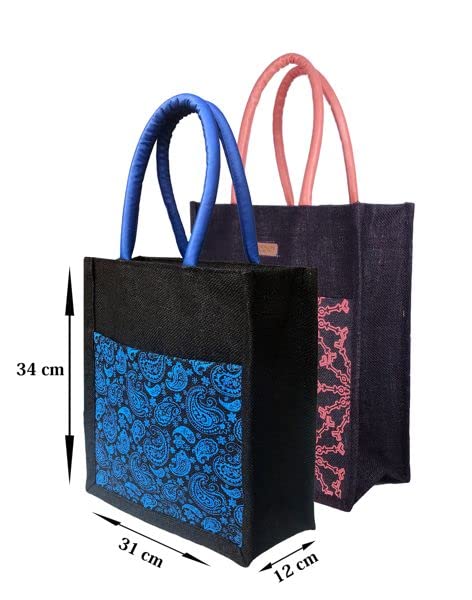 Image of Foonty Tote Bag /Lunch Bag /Gym Bag (Pack of 2,FFFWB6016D Multicolored)
