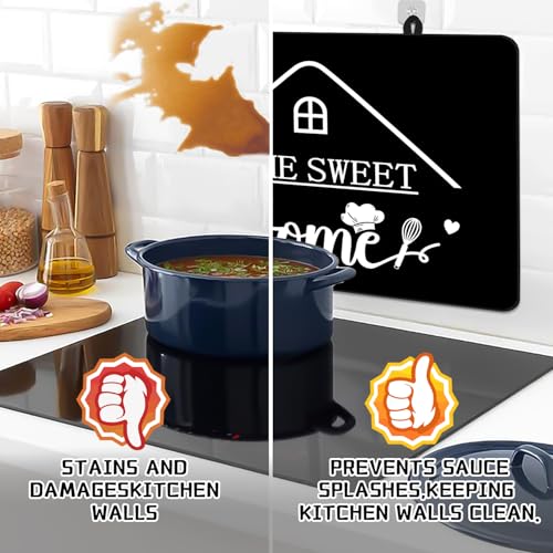 Image of Stove Top Cover for Electric Stove 28 inchx 20 inch, Home Sweet Home Heat Resistant Glass Top Stove Cover Protector, Glass Cooktop Covers, Kitchen Flat Stove Top Covers for Electric Stove