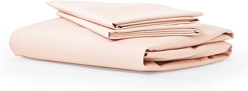 Five Looms Juego de sábanas de percal de 4 piezas, 100% algodón con bolsillo profundo de 15 pulgadas, juego de sábanas refrescantes naturales y