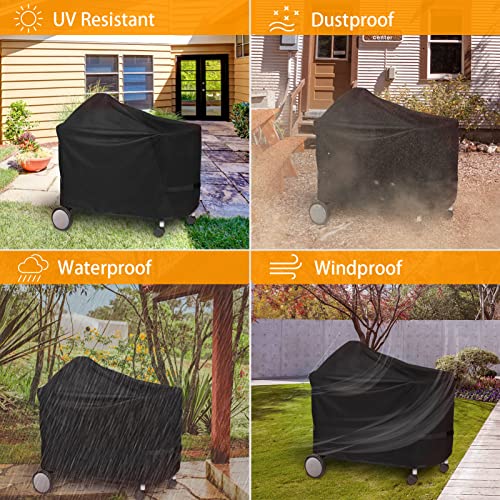 Icover 600D Water Proof Canvas Grill Cover For Weber 7152 Performer Platinum And Deluxe 22" Charcoal Grills #TOP6