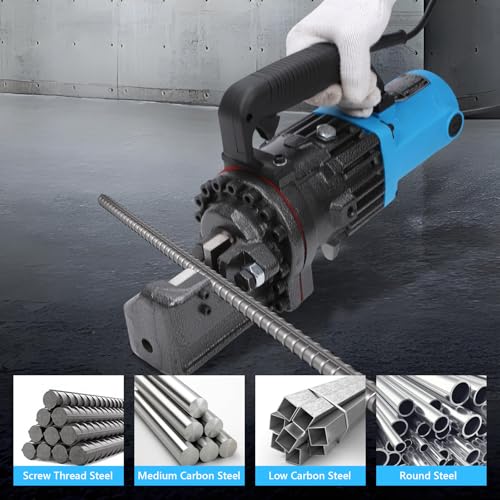 1300W Rebar Cutter 110V Electric Rebar Cutter Portable Cutting up to 7/8 Inch 4-22mm Rebar within 2-3 Seconds,110V,with Easy to Carry Stainless Box for Railway, Bridge, House Building, and Road - Image 7
