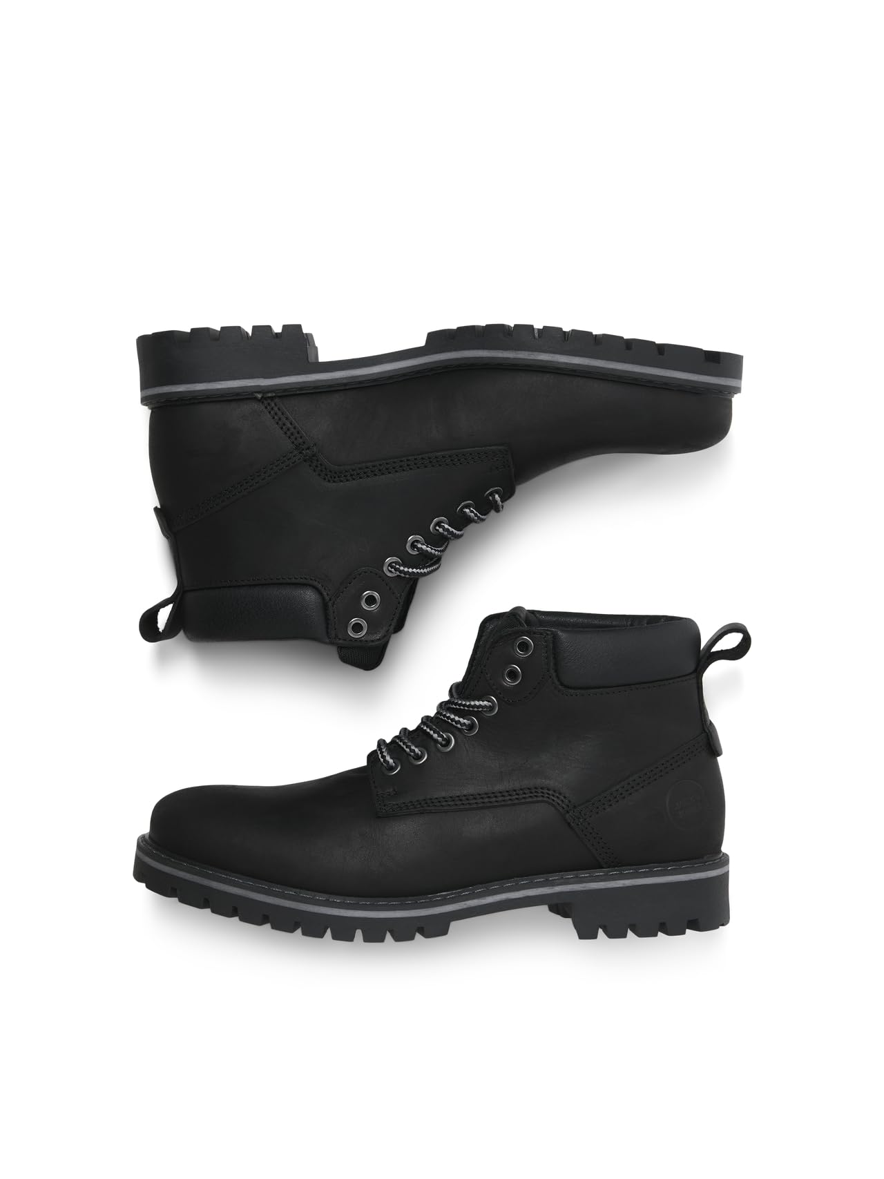 JACK & JONES Jfwqueensway - Stivale In Pelle Stivaletti stringatiUomo