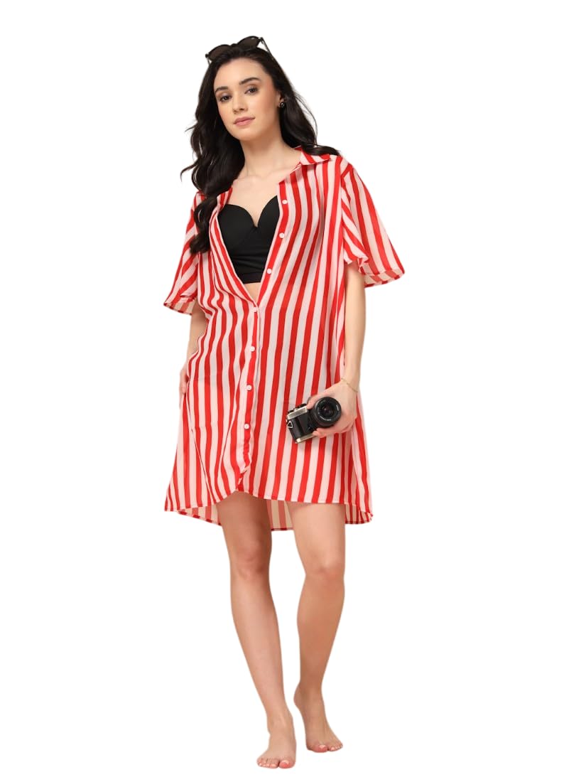 cukoo Swimwear Red Printed Cover up Sarong-picture-13