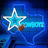 Cowboy football Neon Sign Texas neon signs for Wall Decor, 13x12.5 Inch Dimmable LED neon light sign for man cave, Bedroom, Bar, Game Room, Club, Boys Decor, Gifts, Party Decorations