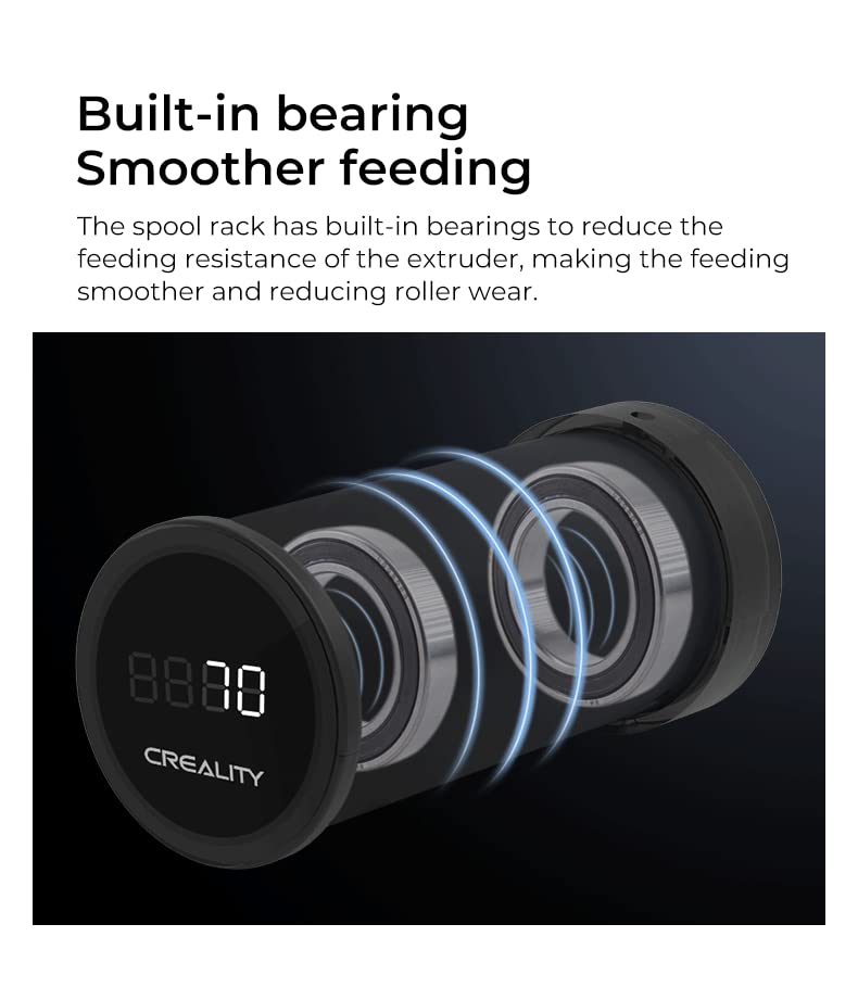 review Creality Official 3D Digital Filament Spool Holder, Accurate Weighing, Smooth Filament Feeding, HD Display, Wide Adaptability with All FDM 3D Printers