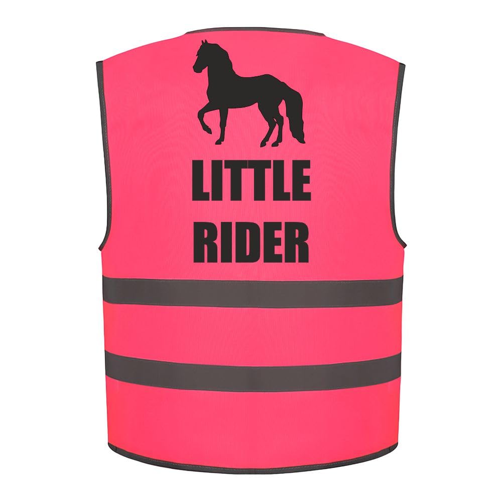 Brook Hi Vis Little Rider Kids Hi Vis Vest Children's High Visibility Reflective Safety Waistcoat, Horse Riding Rider, Add child's name to the front, Personalised