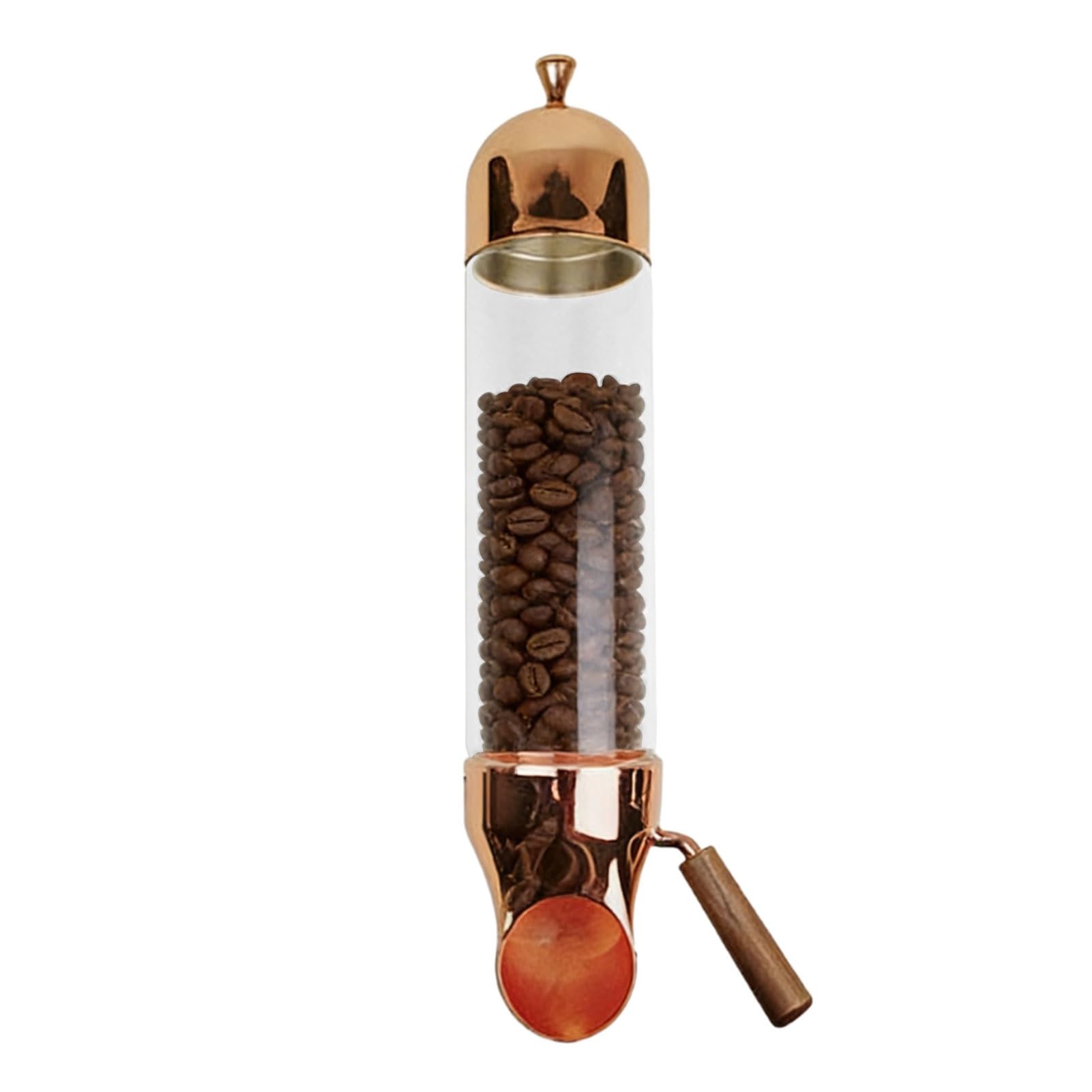 Distributeur De Grains De Café, Distributeur Mural Commercial De Céréales, Conteneur De Stockage De Grande Capacité Pour Aliments Secs Tels Que Grains De Café, Bonbons, Thé(Gold 60cm,1 Pack)