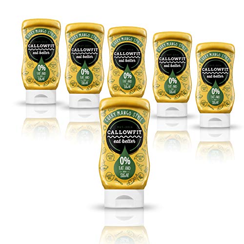 CALLOWFIT - Low Carb Sauce 0% Fat & Zucker - Diätsoße - CURRY MANGO STYLE - 6er Pack (6 x 300ml) Cover