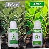2 Bottles Hydroponic Nutrients 20-23g/ Bottle Hydroponic Plant Food A and B for Indoor Plants, Vegetables, Fruits and Flowers
