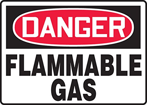 Panneau de danger gaz inflammable Accuform Aluma-Lite 25x35 cm pour zone à risque MCHG049XL