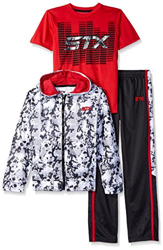 STX Little and Big Boys' 3 Piece Athletic Hoodie, T-Shirt, and Pant