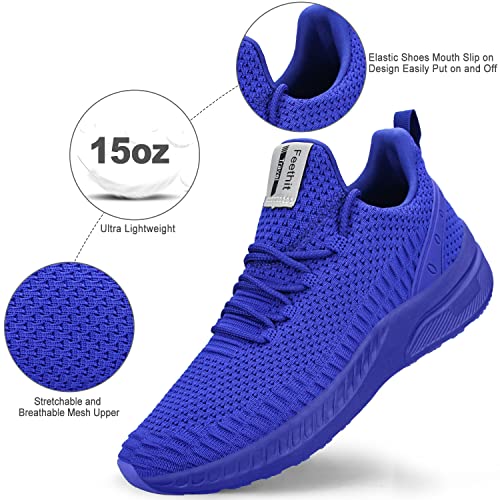 Image of Feethit Mens Slip On Walking Shoes Blade Tennis Shoes Non Slip Running Shoes Lightweight Workout Shoes Breathable Mesh Fashion Sneakers
