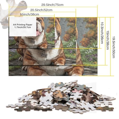 Puzzle de perro imposible de 1000 piezas para adultos, arte de calidad de 70x50cm 5
