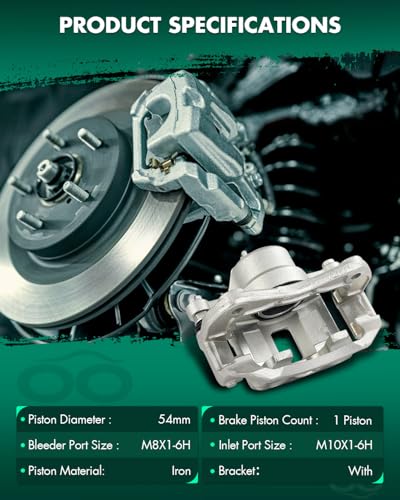 Image of SCITOO Front Left Brake Caliper With Bracket 19B3300 Compatible For Dodge For Attitude 2006-2011,For Hyundai For Accent 2006-2011,For Kia For Rio 2006-2011,For Kia For Rio5 2006-2011