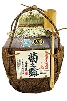Amazon.co.jp: 泡盛 菊之露 古酒 40度 五升シュロ縄巻【壺】【甕