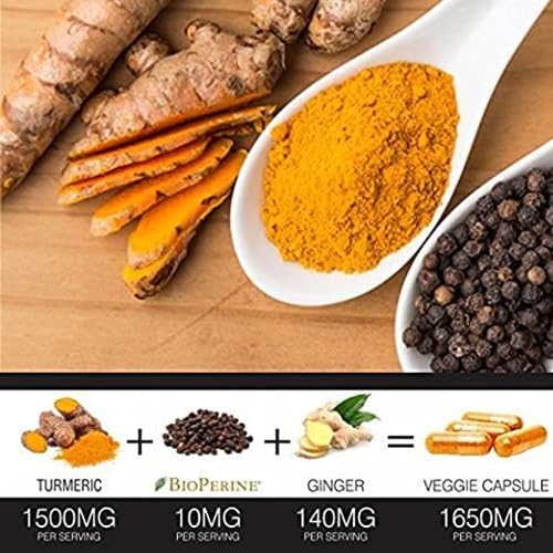 image for FineVine Organics Turmeric Curcumin with BioPerine Black Pepper and Gi